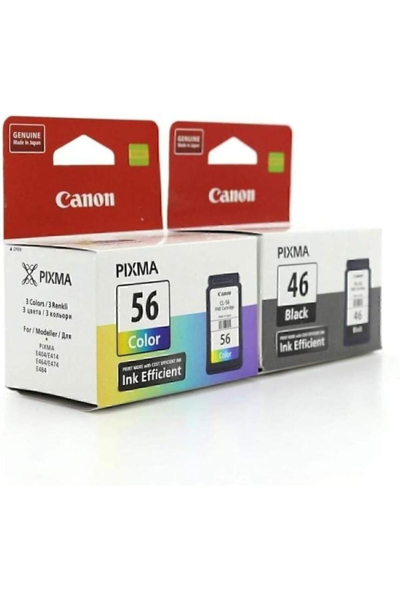 Canon PG-46 Renkli + CL 56 Siyah 2li Kartuş Seti