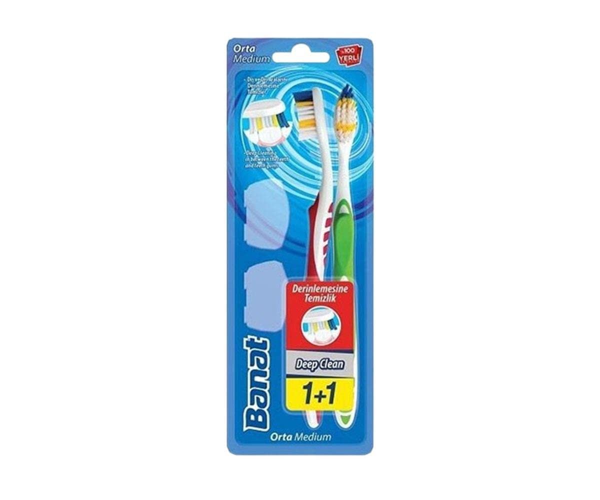 Banat Deep Clean Derinlemesine Temizlik Diş Fırçası 1+1 Orta