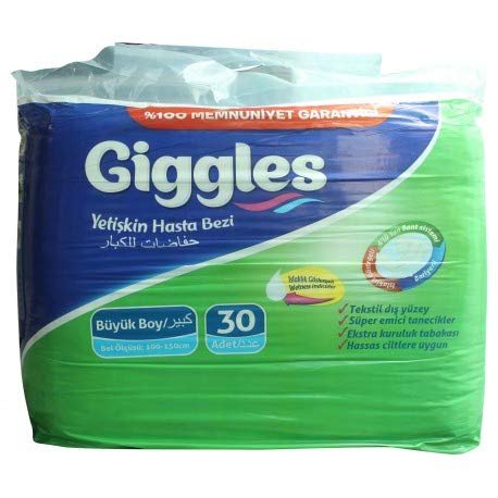 Giggles Yetişkin Bel Bağlamalı Hasta Bezi Large 30'lu 1 Paket 30 Adet