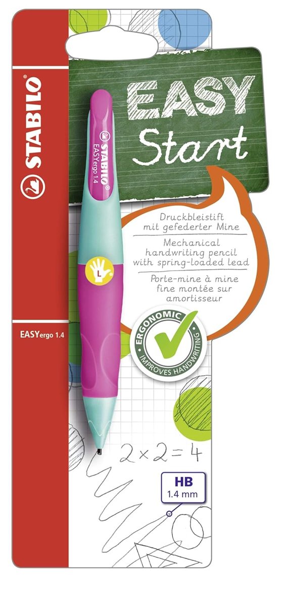 STABILO EASYergo 1.4 Sol - Ergonomik Mekanik Kurşun Kalem - Neon Pembe Blister