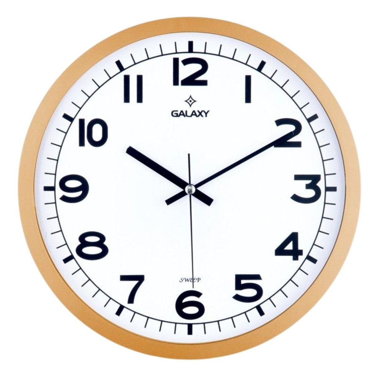 Galaxy 216-3 Serisi Metal Görünümlü Sessiz Akar Duvar Saati 30 cm
