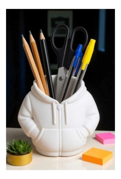 SANEC Dekoratif Kapüşonlu Hoodie Tasarımlı Kalemlik Organizer  Masa Üstü Biblo