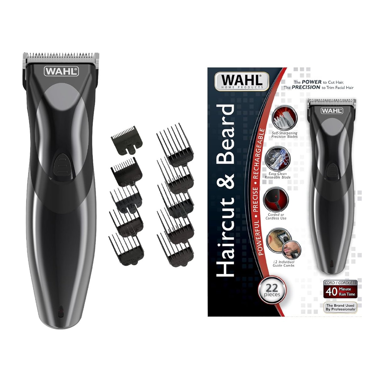 Wahl 9639 – 816 Haircut & beard saç ve sakal kesim traş makinesi, pil ve şebeke