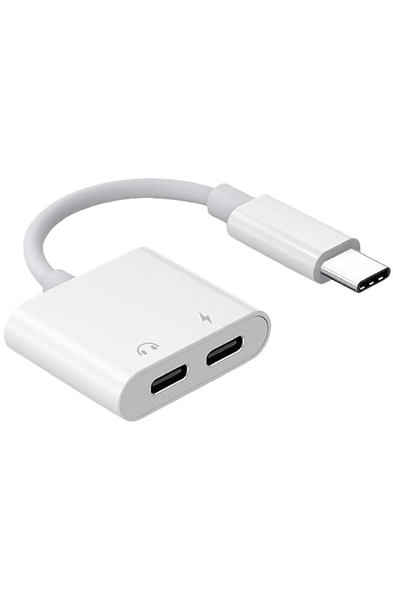 Alfais 5067 Type C To Kulaklık Hızlı Şarj Giriş Çevirici Çoklayıcı Çoğaltıcı Splitter Adaptör