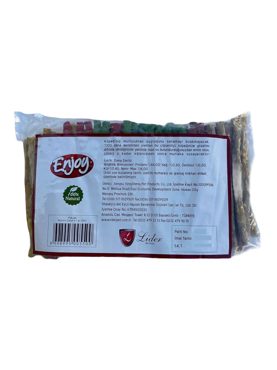Enjoy Munchy Çubuk Köpek Ödül 14 Cm 6-7 Gr 100'lü