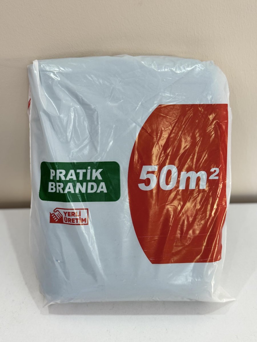 Pratik Branda Boyacı Örtüsü, Zemin Koruma Branda, Boya Badana İçin, 50m² Alan Kaplama, Yerli Üretim