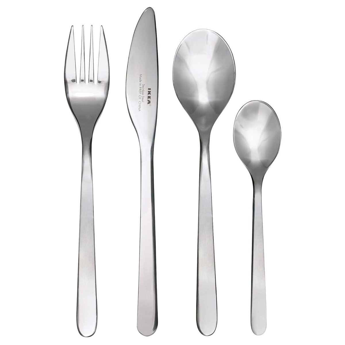 IKEA Foernuft çatal bıçak takımı 24 parça paslanmaz çelik, Silver, 22 x 14 x 4 cm
