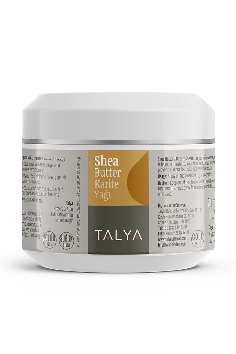 Talya Shea Butter (Karite Yağı), Soğuk Sıkım,%100 Saf Ve Doğal, 50 ml