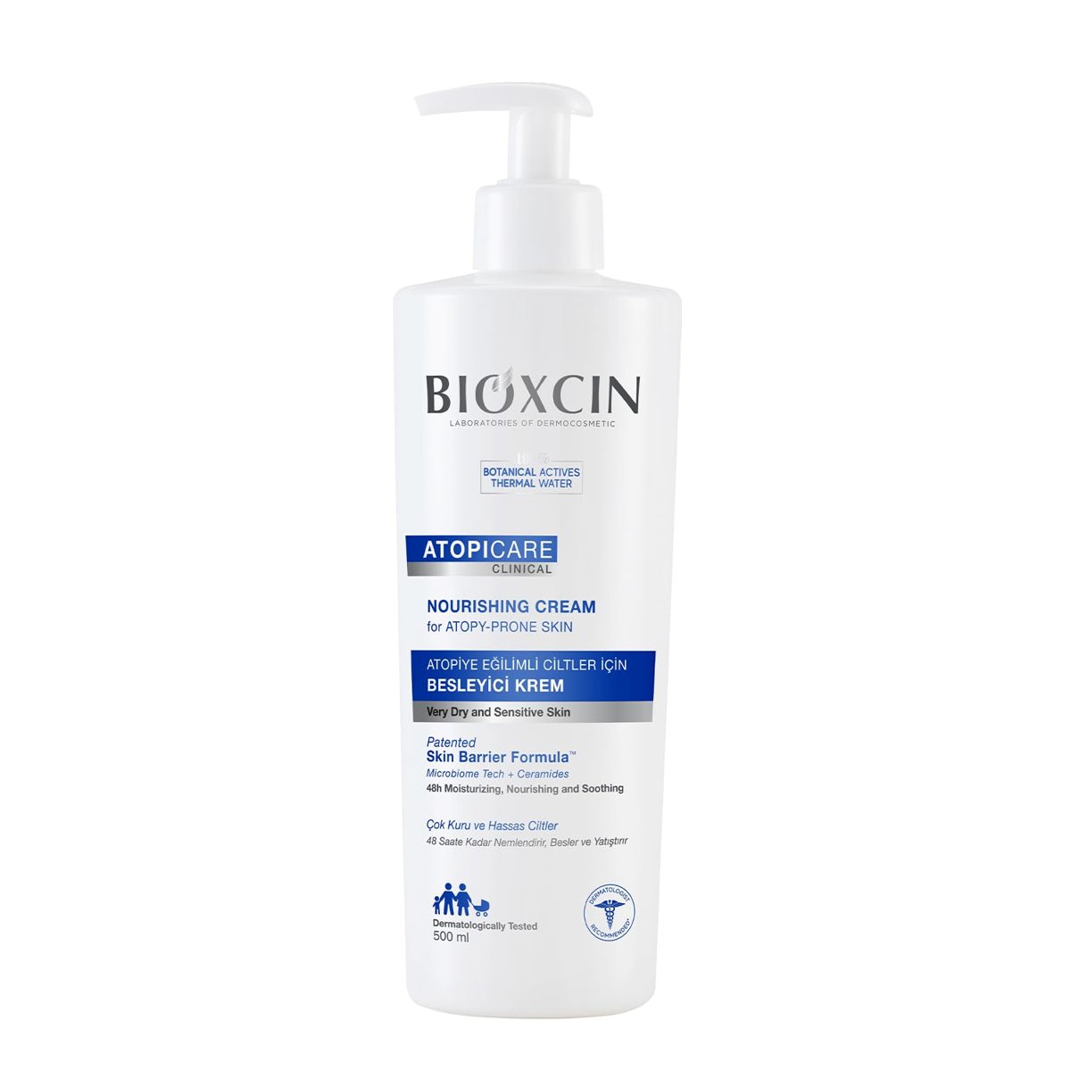 Bioxcin Atopicare Besleyici Krem – Atopiye Eğilimli ve Kuru Ciltler İçin – 500 ml – Seramid Kompleks