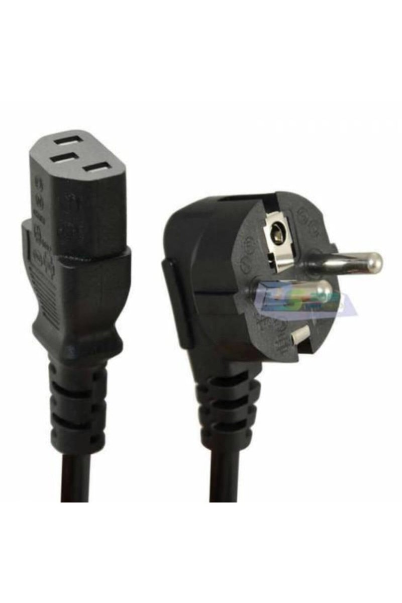 10 Metre C13 Power Kablosu Güç Kablosu 3x1mm C 13 Pc Tv Projeksiy (Siyah)