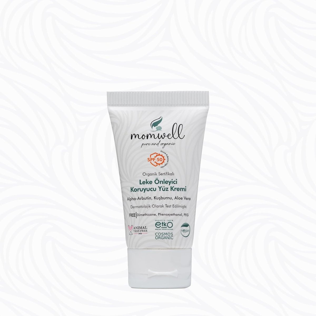 Momwell Organik Leke Önleyici Koruyucu Yüz Güneş Kremi Spf50 50Ml