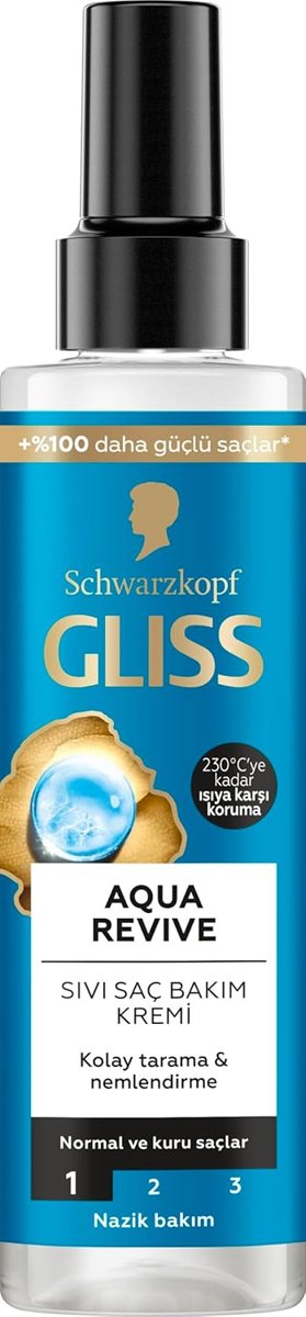 Gliss Aqua Revive Nemlendirici Sıvı Saç Bakım Kremi 200 ml