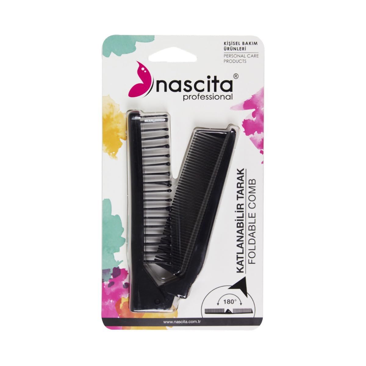 Nascita Açılır-Kapanır Tarak Fırça Siyah - 115
