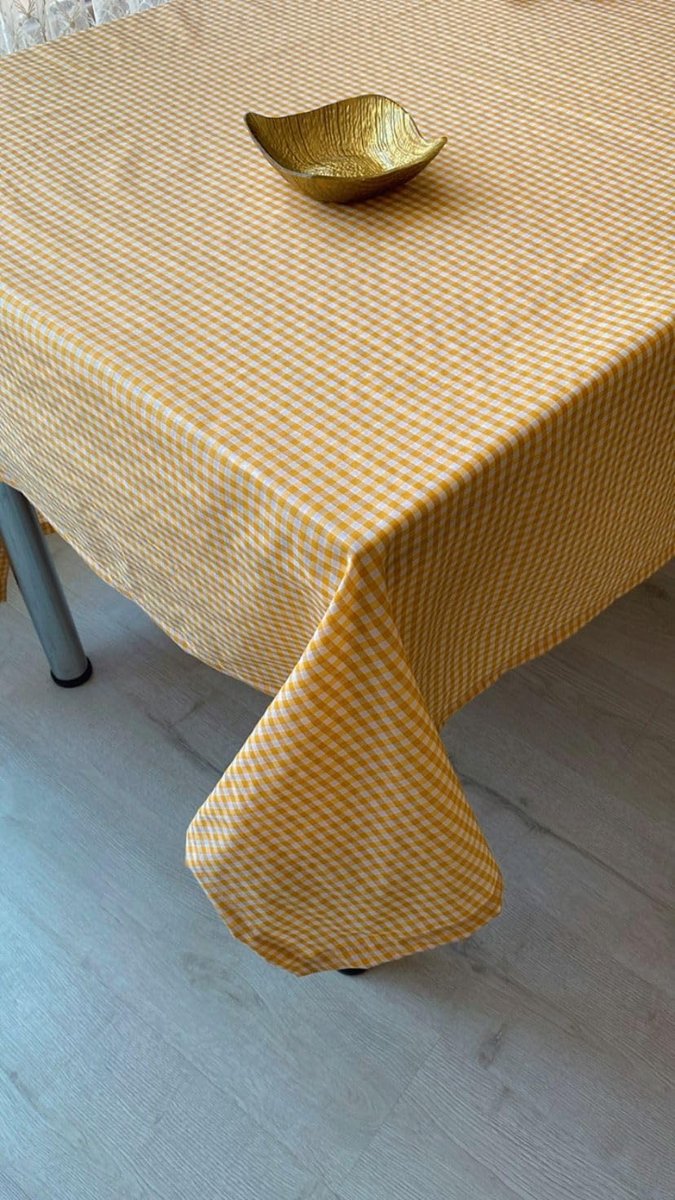 Defnelam Piknik Örtüsü Sofra Bezi 170x170 cm (Hardal)