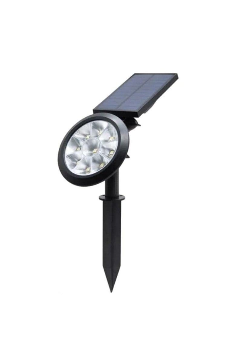 18w Led Solar Kazıklı Çim Armatür Cata Güneş Enerjili Led Işık Çim Lambası Bahçe Ağaç Çalı Duvar Aydınlatma (Beyaz Işık)