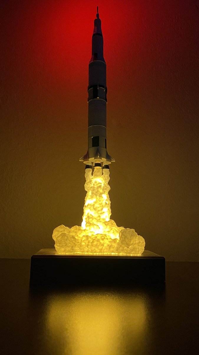 Roket Lamba Satürn V Dekoratif Gece Lambası Ev Ofis Dekorasyon Rocket Apollo