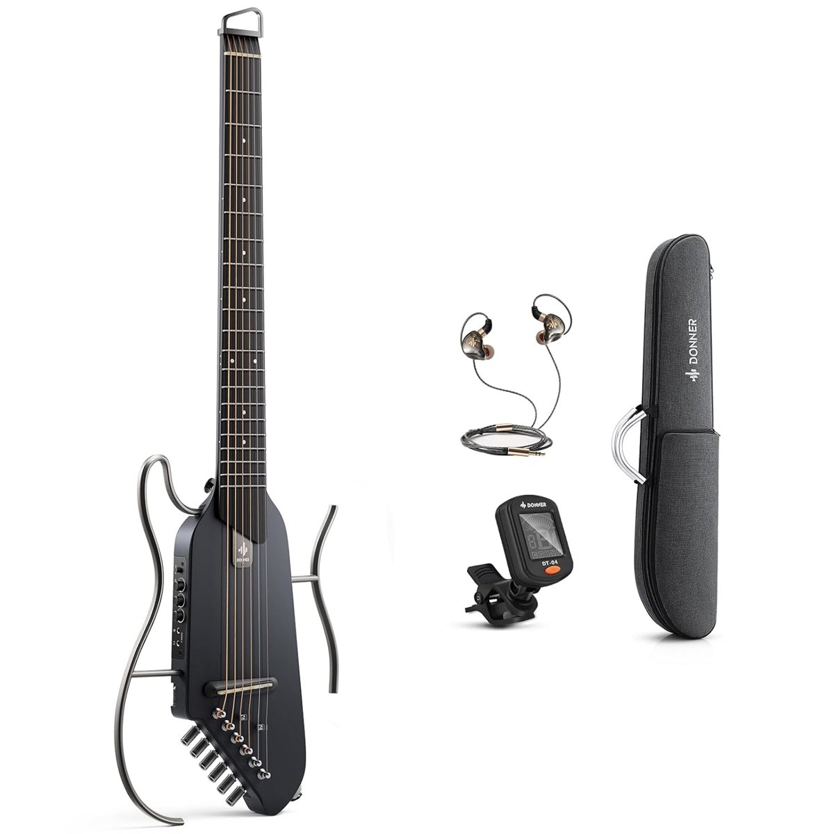 Donner HUSH-I Silent Gitar (Siyah)
