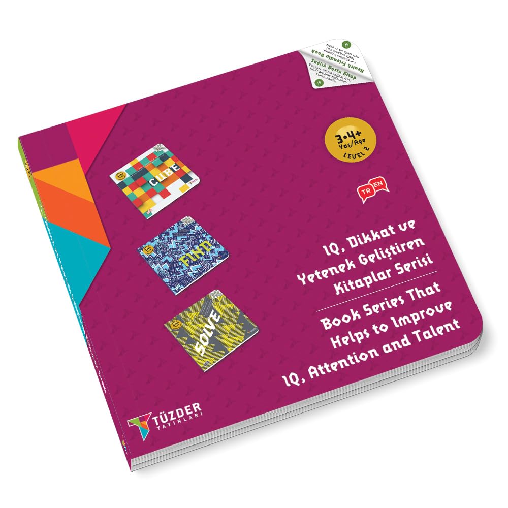 IQ Dikkat ve Yetenek Geliştiren Kitaplar Serisi 3-4 Yaş Level 2 (3 Kitap Takım)