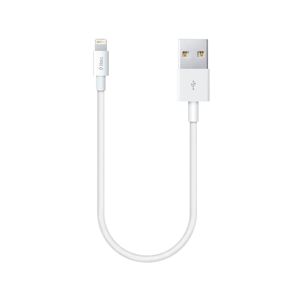 ttec MiniCable 30cm iPhone ile Uyumlu Şarj Kablosu - Beyaz (2DK7512B)