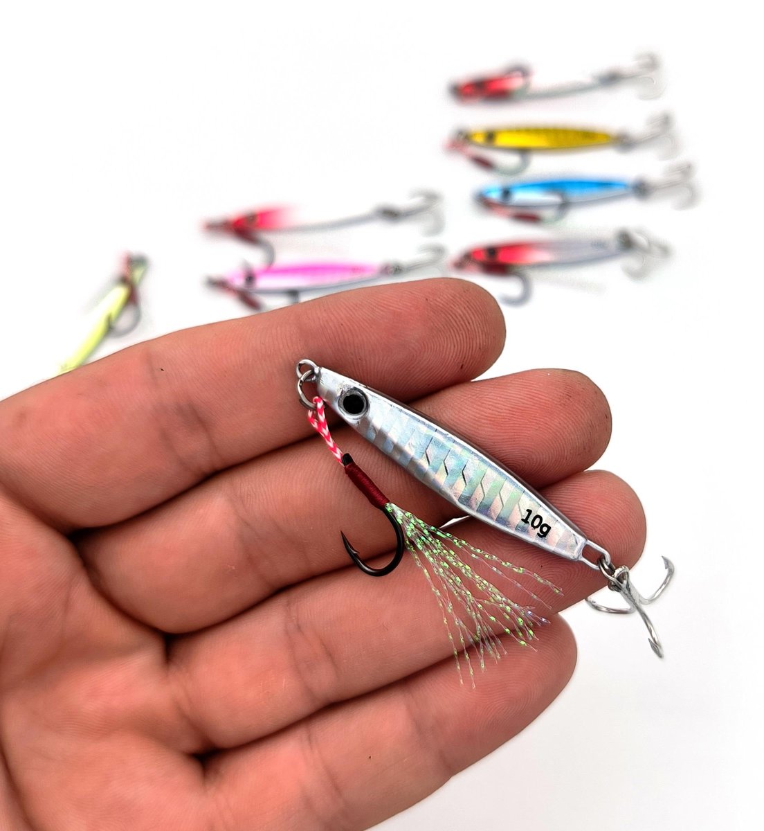 Valkyrie 10 Adet 10gr 4.8cm Kutulu Metal Rapala Jig Seti Balık Olta Yemi İspanyol Oltası
