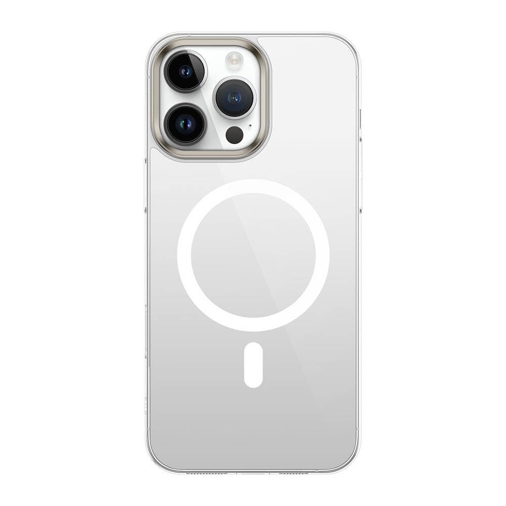 Zore Apple ile uyumlu iPhone 16 Pro Kılıf M-safe Şarj Özellikli Şeffaf Cam Arka Yüzey Zore G-Glass Kapak Şeffaf
