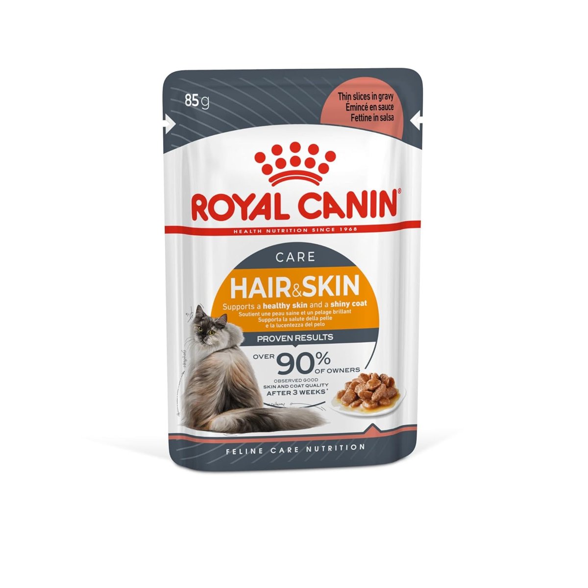Royal Canin Hair  Skin Gravy Yetişkin Kedi Yaş Maması 12 x 85 Gr