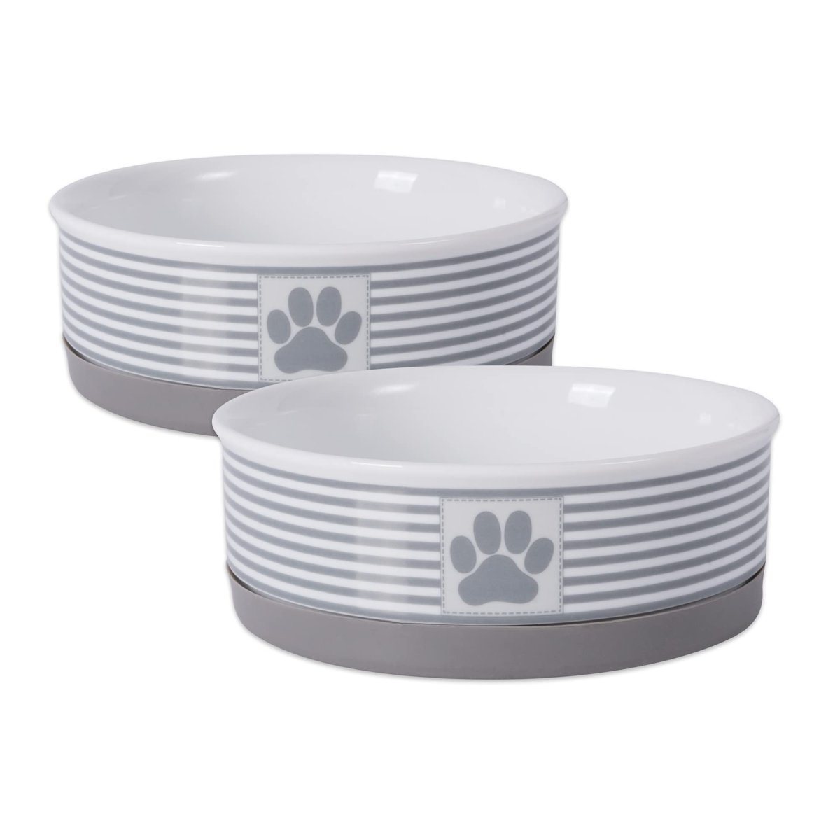 Bone Dry Paw  Patch Seramik Evcil Hayvan Koleksiyonu, Orta Set, 15x5 cm, Gri, 2 Parça