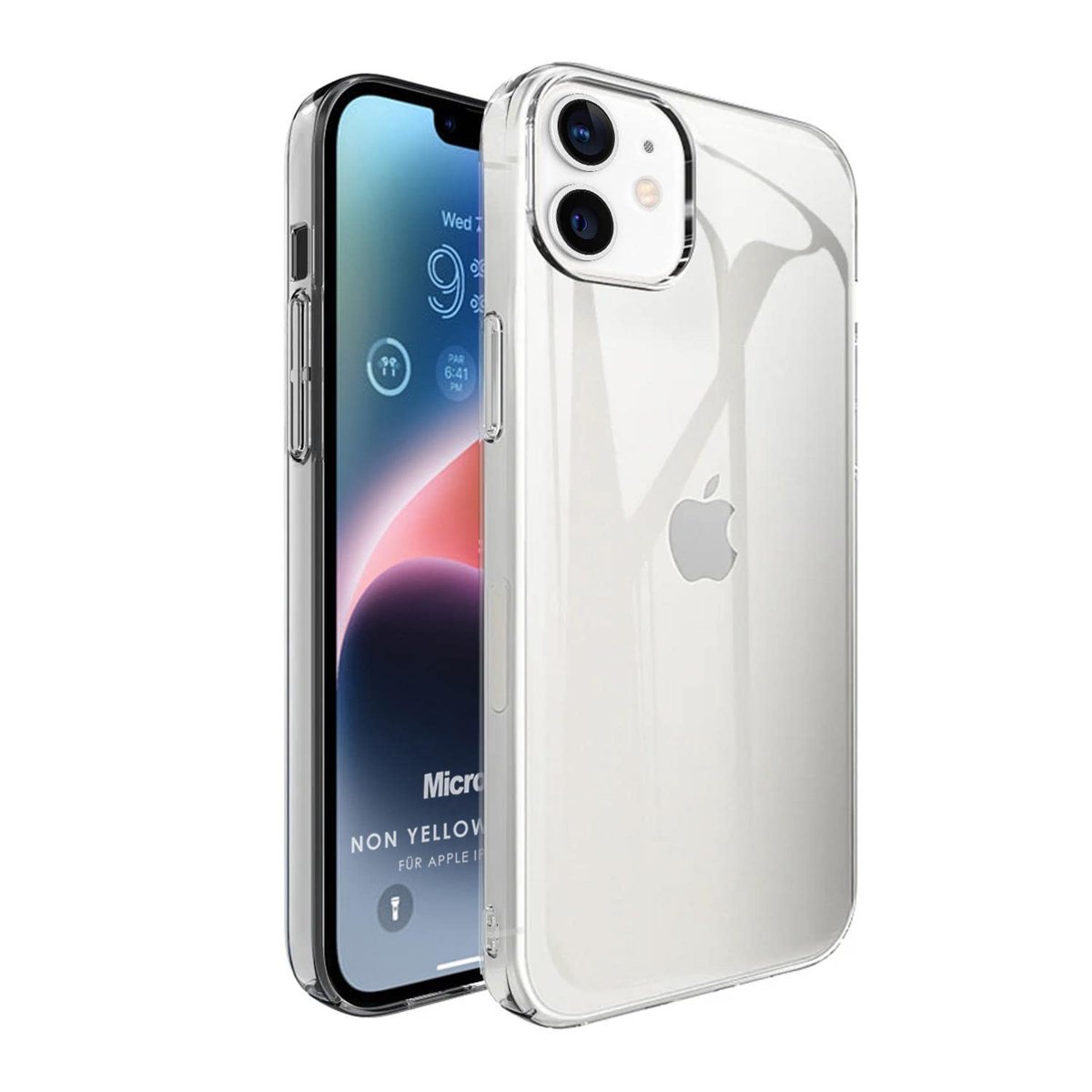 Microsonic Apple iPhone 12 için Kılıf Non Yellowing Crystal Clear Sararma Önleyici Kristal Şeffaf [iPhone 12 ile Uyumlu Kılıf - Şeffaf]