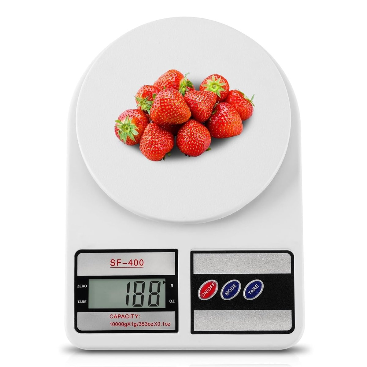 Infomax Dijital Mutfak Terazisi, 10 kg Kapasiteli, 1g Hassasiyetli, LCD Ekranlı, 5 Birimli Ölçüm, Dara Fonksiyonlu(2 ADET PİL İLE GELMEKTE)
