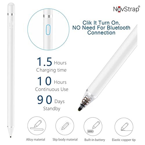 NovStrap Samsung Galaxy Tab S7 Fe S8 S9 Plus Ultra ile Uyumlu Dokunmatik Tablet Kalemi DZ870 Active Stylus Pencil