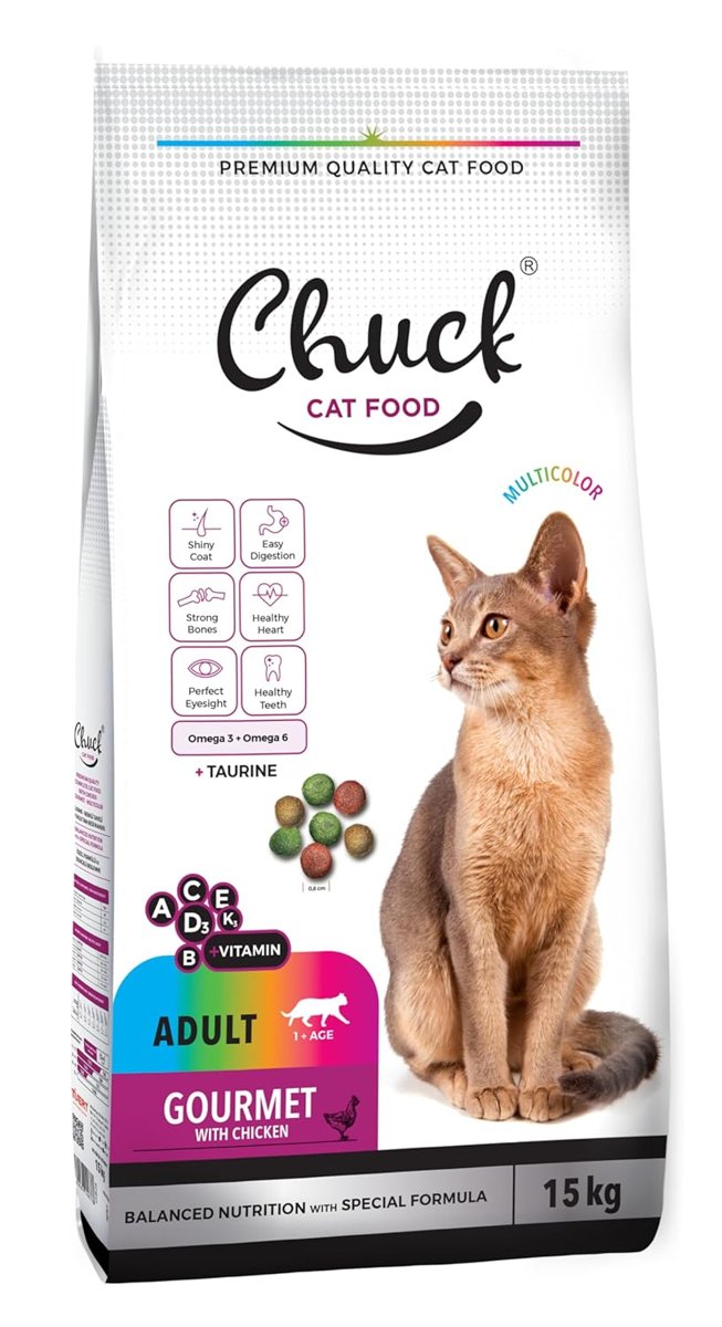 Chuck 15 kg Yetişkin Kuru Mama, Kedi, Gourmet