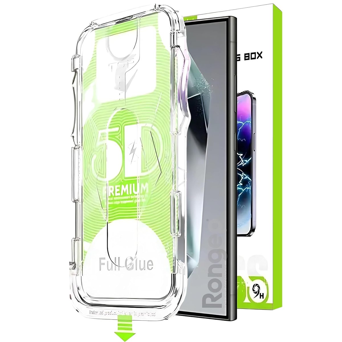 Rongep [Kolay-Kurulum] Samsung Galaxy S24 Ultra için Ekran Koruyucu Netlik ve Dokunmatiği Etkilemeyen Darbelere Dayanıklı Otomatik Toz Toplayan Hizalama Aparatlı Samsung S24 Ultra Ekran Koruyucu