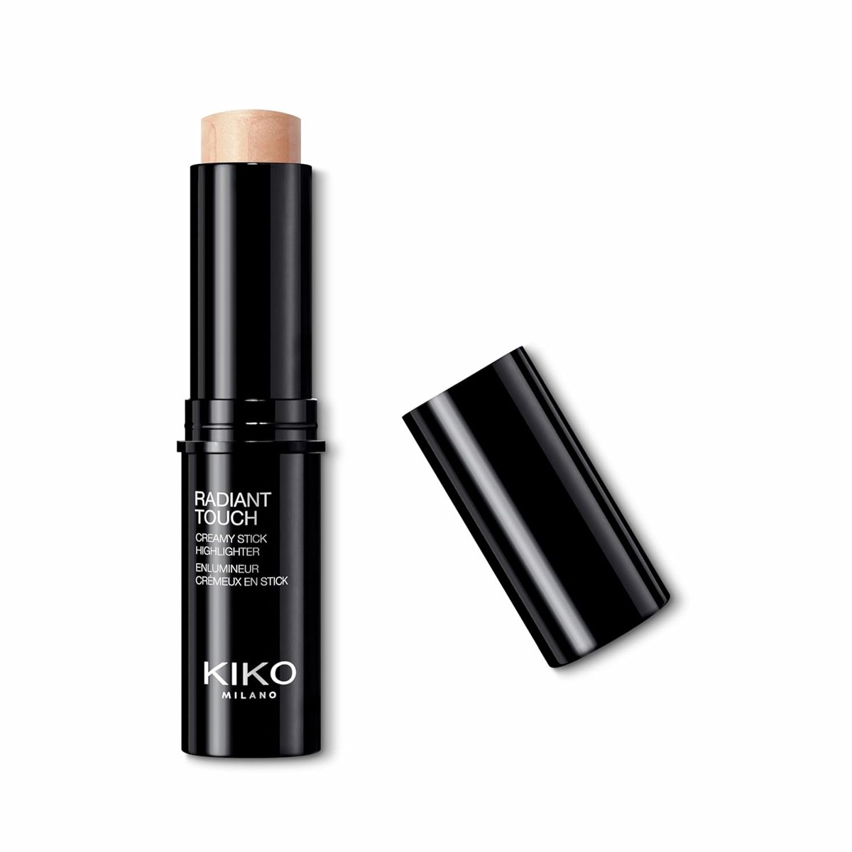 KIKO Milano Radiant Touch Creamy Stick Highlighter 100 | Parlatıcı çubuk: Parlak kaplamalı kremsi do
