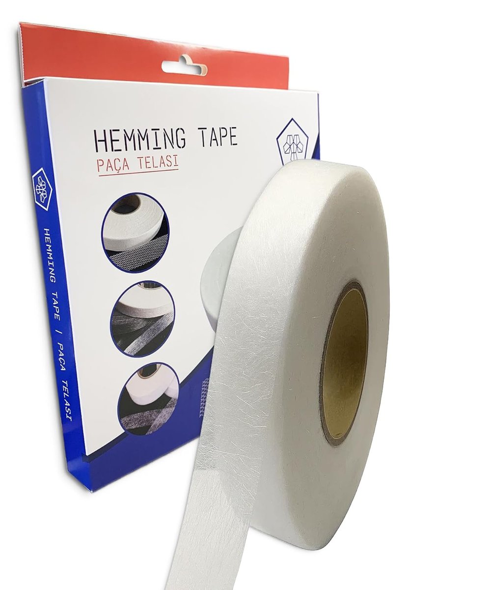 modern teknik tekstil Hayal Tela 2 cm x 100 m - Çift Taraflı Yapışkan Tela - Şerit Tela - Örümcek Tela - Hayalet Tela - Dikiş Nakış Telası (Beyaz)