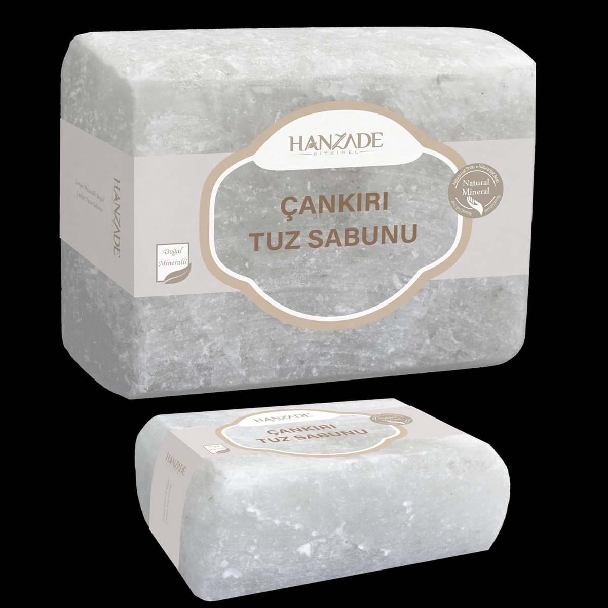 Hanzade Bitkisel Çankırı Tuz Sabunu 300-350 Gr Zengin Mineralli Doğal Saf Çankırı Kaya Tuzu Sabunu