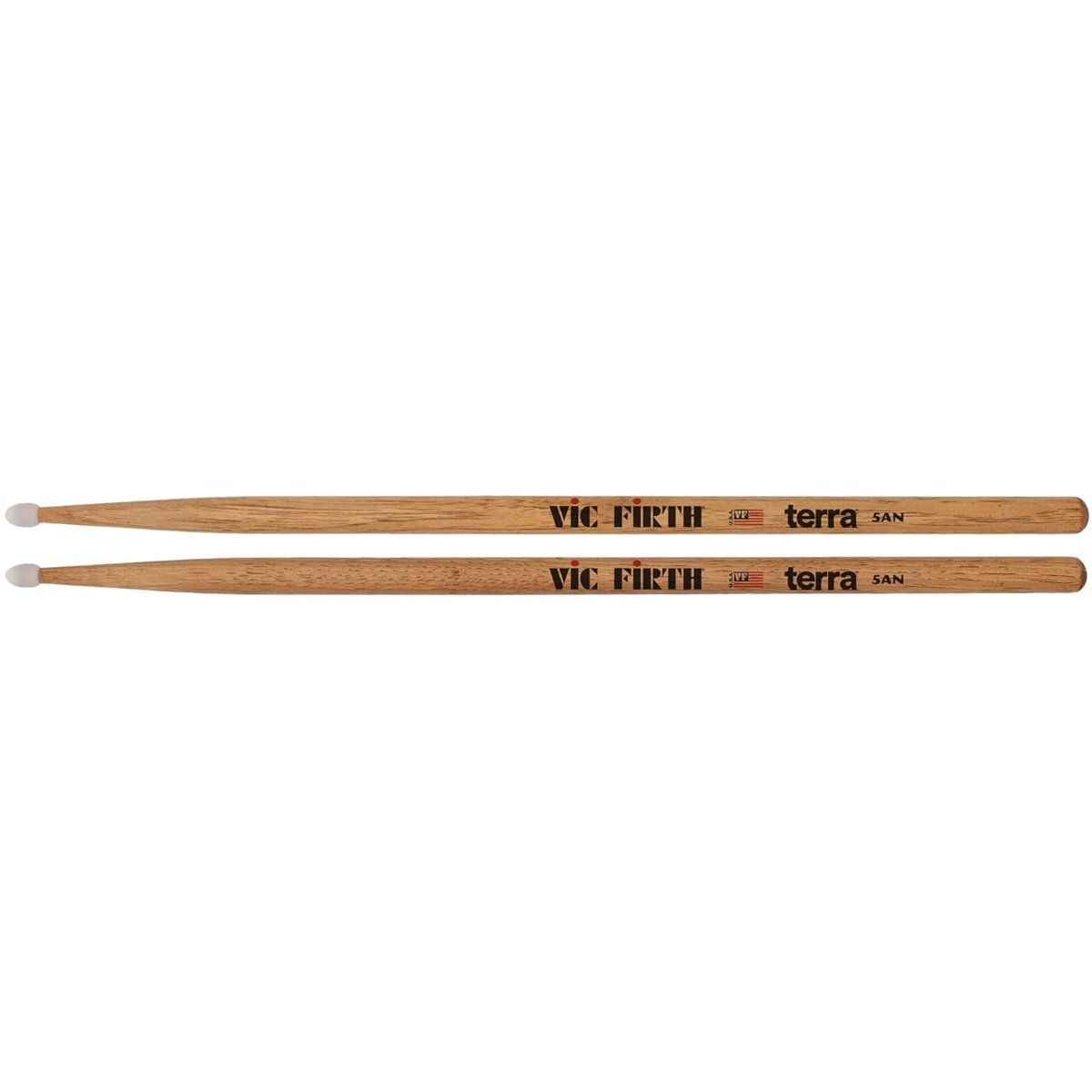 Vic Firth 5ATN Terra Ahşap Baget, Naylon Uç, 4 Çift Değerli Paket
