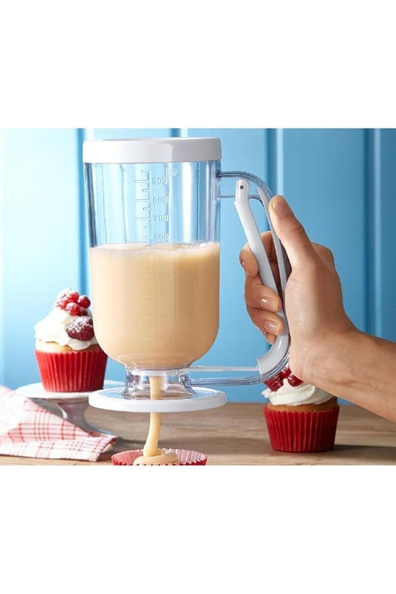 QNİAY Pankek Dağıtıcı Hamur Porsiyonlayıcı Şekillendirici 900 ml Dökme Aparatı