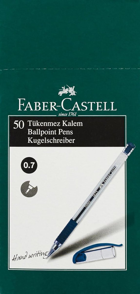 Faber-Castell 1425 İğne Uç Tükenmez, Siyah, 50' li
