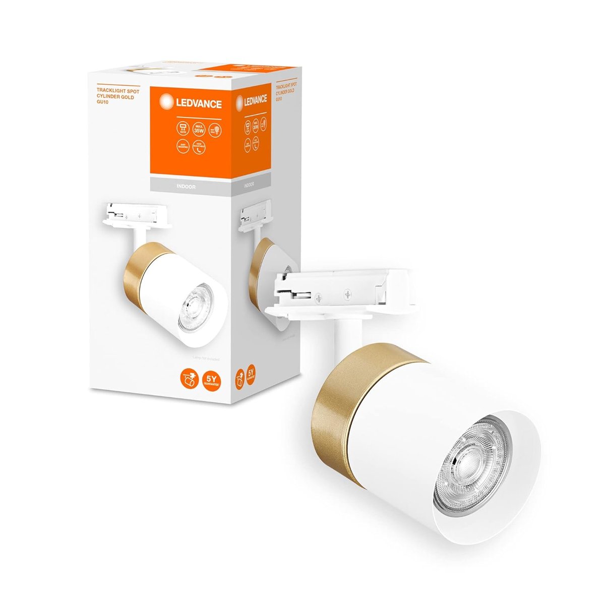 LEDVANCE Tracklight ray sistemi lamba başlığı, altın/beyaz, GU10 duylu