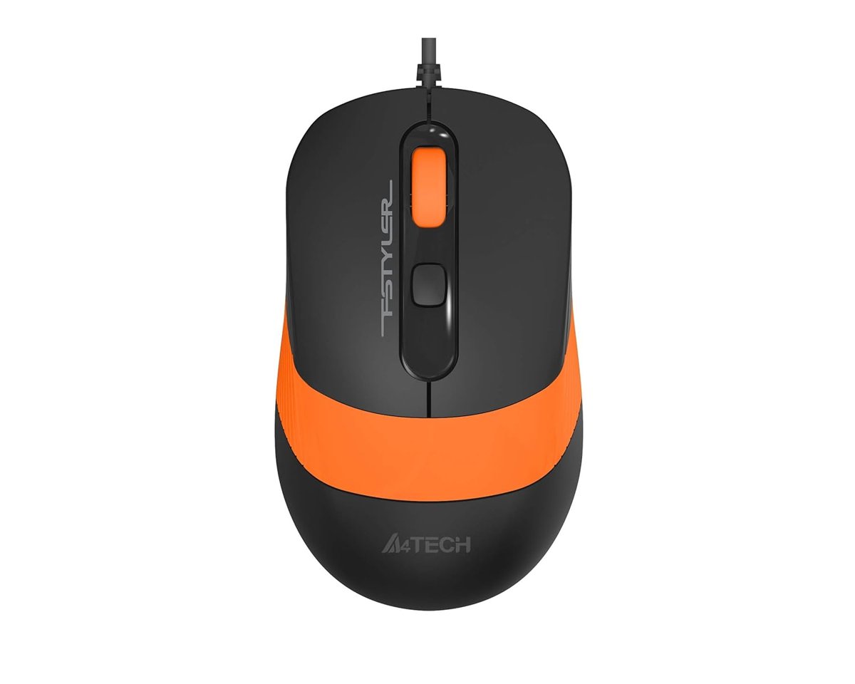 A4 Tech FM10 Optik 1600 DPI,4 Buton, Çözünürlük ayarlamalı Siyah/Turuncu Mouse