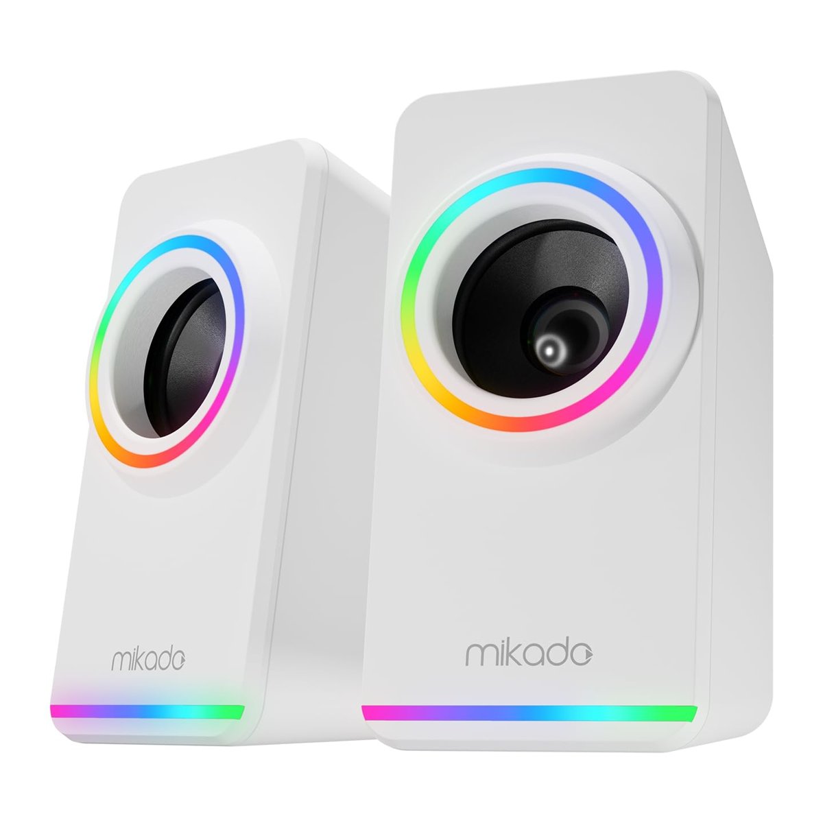Mikado MD-182 2.0 3W*2 RGB Aydınlatmalı USB + 3.5mm USB 5V 3.5MM AUX Girişi, Ses Kontrolü Ses Sistem