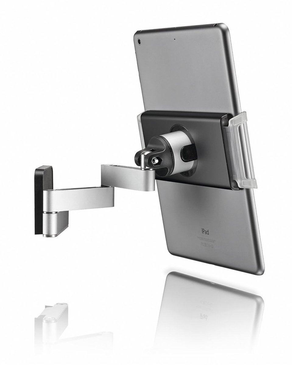 Vogel's Tms 1030 Döndürülebilir Tablet Duvar Askısı, 180 Dereceye Kadar Döndürülebilir (Sol/Sağ), 15 Dereceye Kadar Eğilebilir, İpad Ve Samsung Galaxy Tab İçin De Uygundur, Siyah, Alüminyum