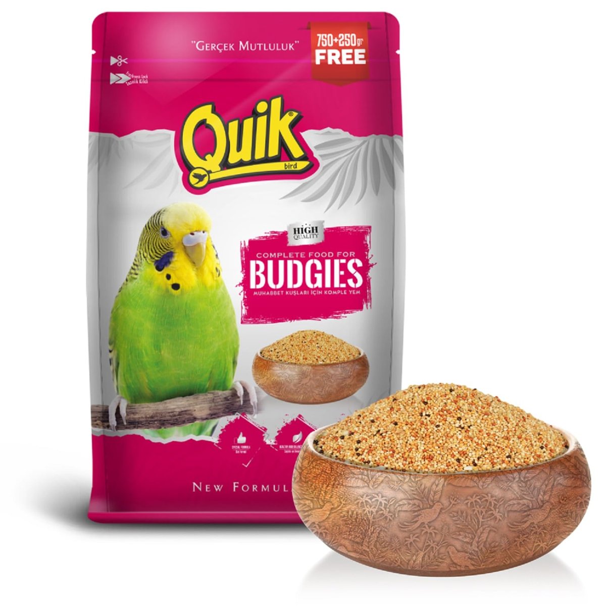 Quik Muhabbet Kuşu Yemi 750+250G