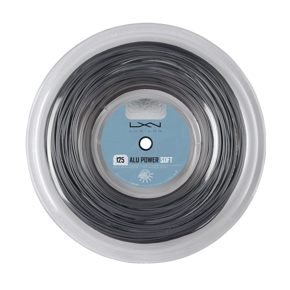 Luxilon Unisex Tenis Teli Alüminyum Power Soft, Gümüş, 200 Metre Rulo, 1,25 mm, WRZ990102