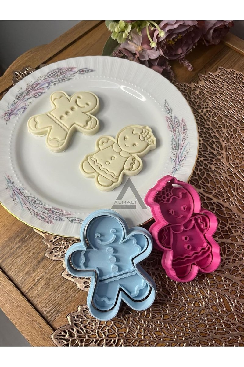 Gingerbread Kurabiye Adam  Kurabiye Kadın Kurabiye Kalıp Seti (2'Li)