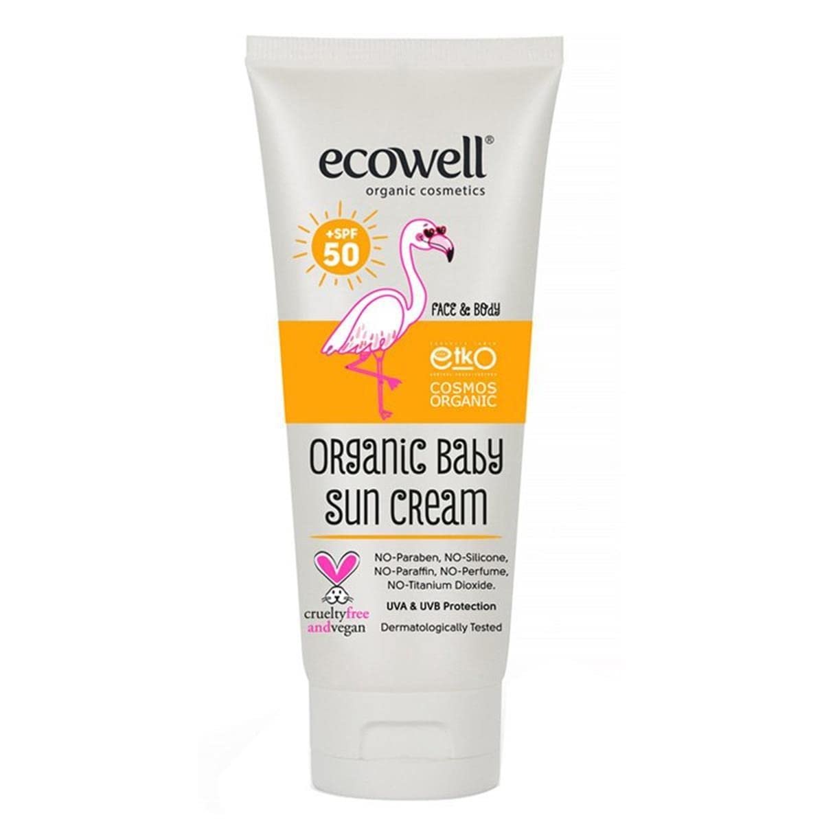 Ecowell SPF 50 Organik Bebek Güneş Kremi (110 g)