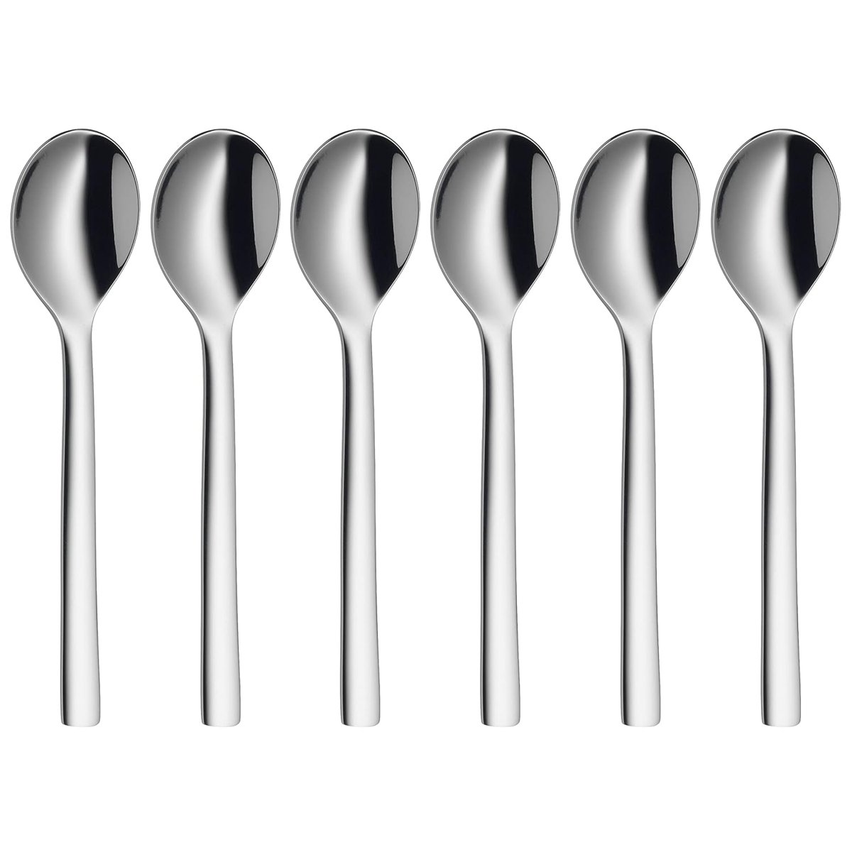 WMF Nuova 6 Parça Espresso Kaşığı Seti, 11 cm, Cromargan® Yüksek Kaliteli Parlak Paslanmaz Çelik, Bulaşık Makinesinde Yıkanabilir