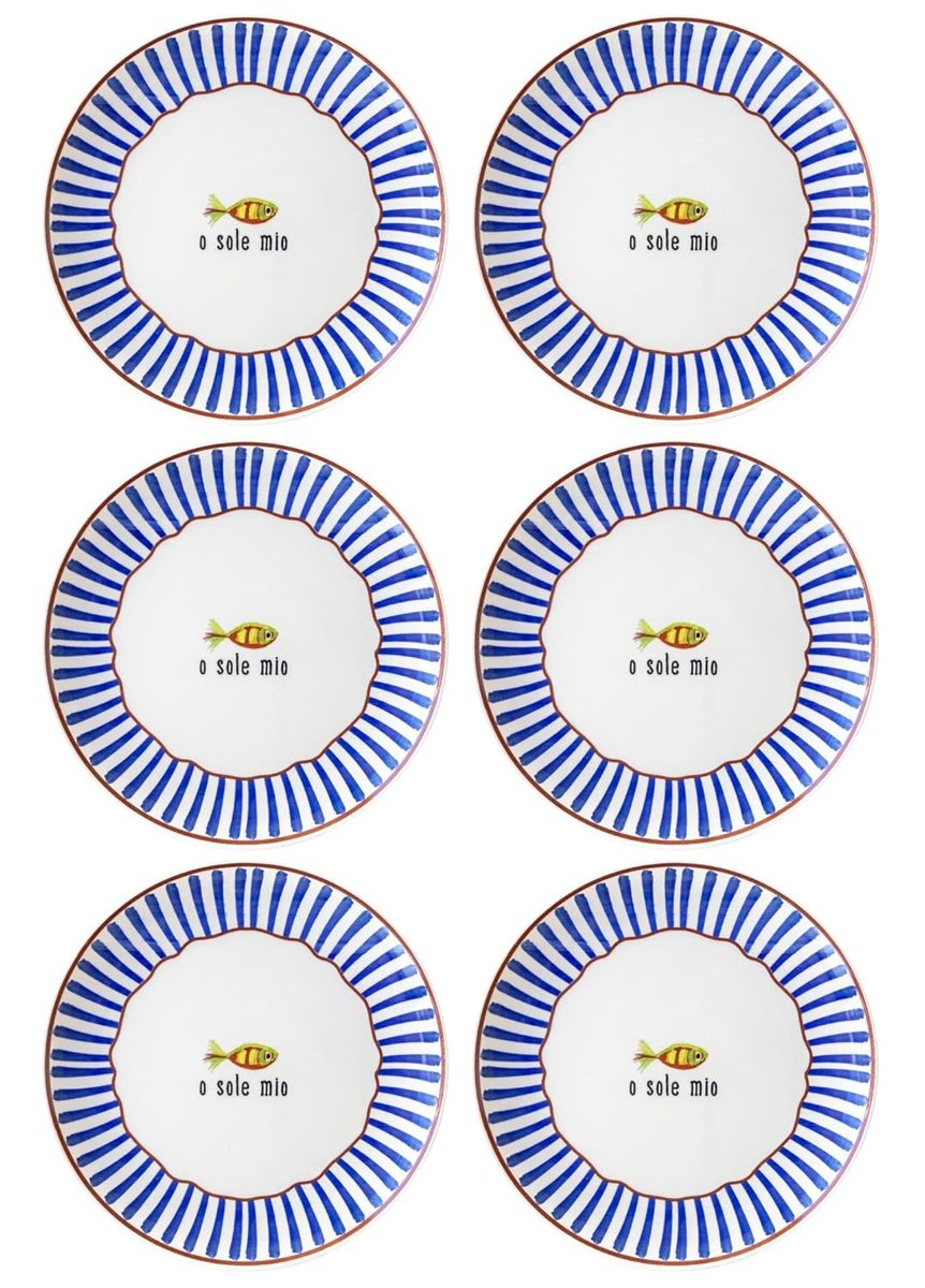 The Mia Fish Servis Tabağı 6lı Set 26 cm