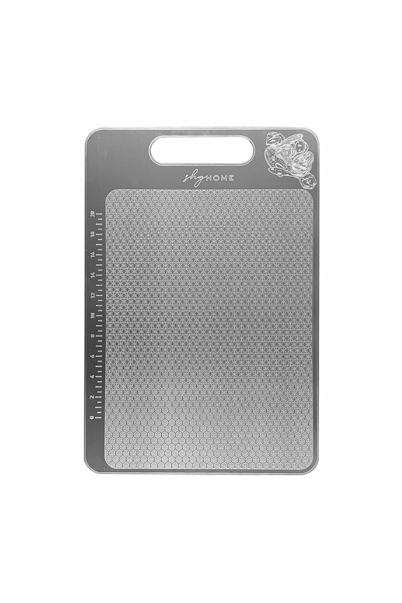 SHG Home Özel Tasarımlı 304 Paslanmaz Çelik Kesme Tahtası1,5 mm Kalınlık, 23 X 34 cm Yıkanabilir, Gı