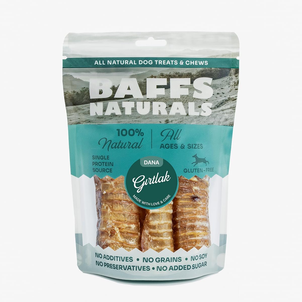 Baffs Naturals Dana Gırtlak%100 Doğal Köpek Ödül Maması 100 gr